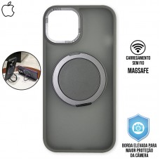 Capa iPhone 15 Pro - Metal Stand Fosca Magsafe Titanium Gray